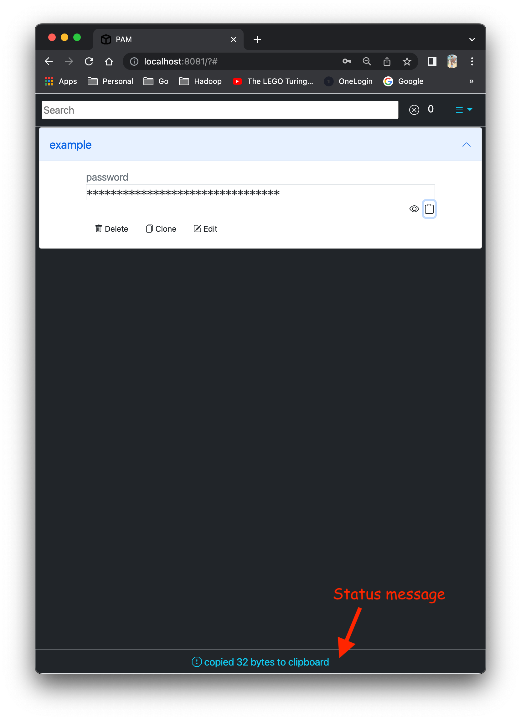 status-message
